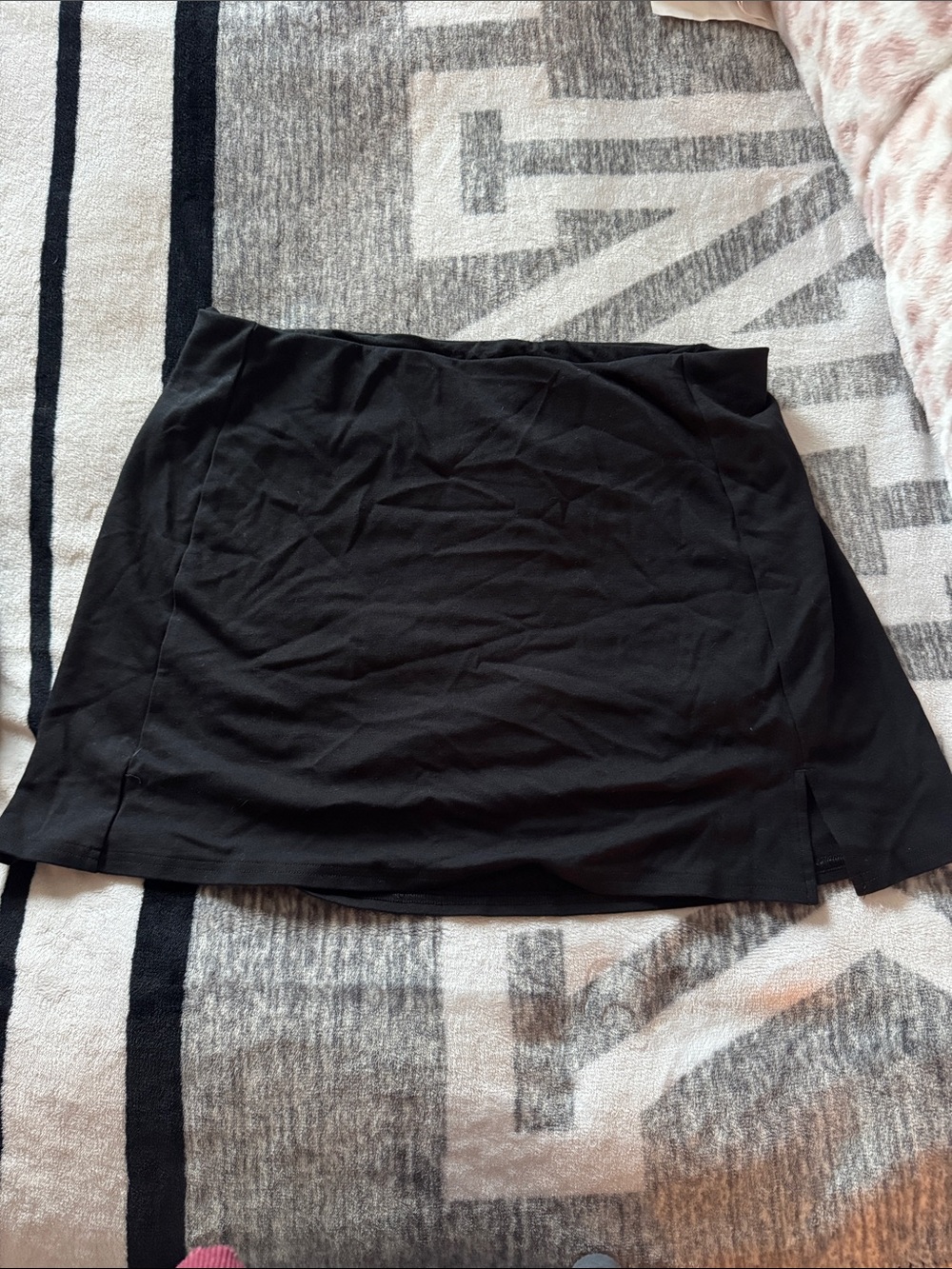 American Eagle Outfitters Black Knit Skort with Built-In Shorts